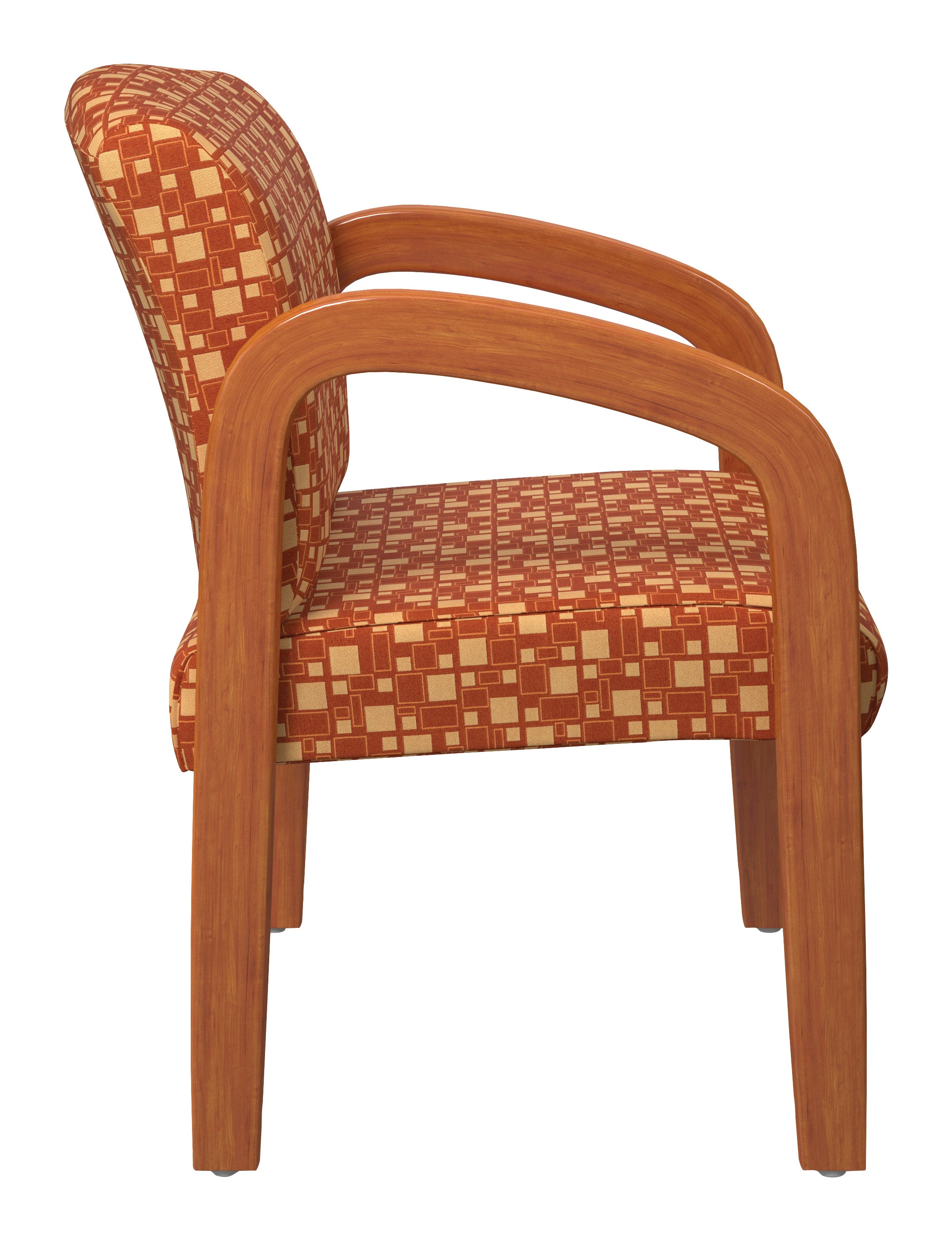 Medium Oak Finish Wood Visitor Chair 2